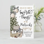 Feierliche Feiertage Einladung zu Lieblingsbeschäf (Stehend Vorderseite)