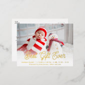 Feierliche Feiertage Folien Feiertagspostkarte (Vorderseite/Rückseite)