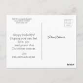 Feierliche Feiertage Foto Postkarte (Rückseite)