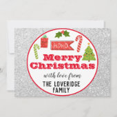 Feierliche Feiertage Frohe Weihnachten Roter Silbe (Vorderseite)