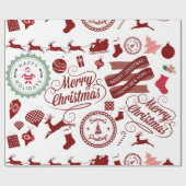 Feierliche Feiertage Frohe Weihnachtswrapping Papi Geschenkpapier (Flach)