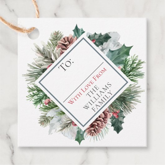 Feierliche Feiertage Geschenkanhänger (Vorderseite)