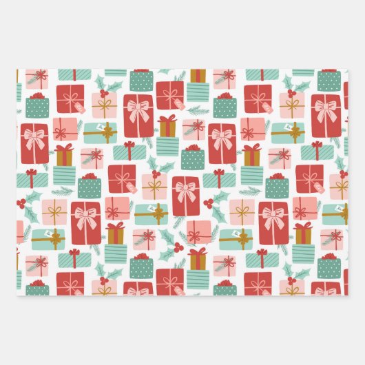 Feierliche Feiertage Geschenkpapier Set (Vorderseite 2)
