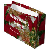 Feierliche Feiertage Geschenktasche Große Geschenktüte (Vorderseite Schrägansicht)