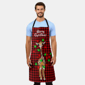 Feierliche Feiertage Giraffe, blinkendes Licht, ka Schürze (Getragen)