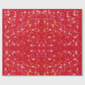 Feierliche Feiertage Glitzer Rotes Gold Silber Mus Geschenkpapier (Flach)