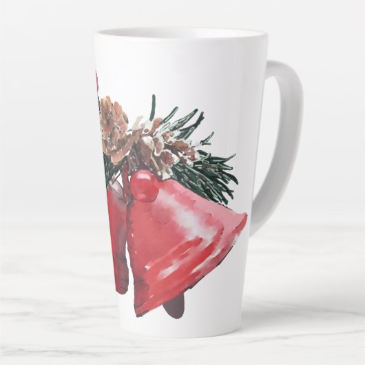 Feierliche Feiertage - Glocken Latte Tasse (Rechte Ecke)