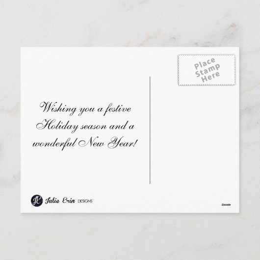 Feierliche Feiertage Gruß Postkarte (Rückseite)