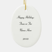 Feierliche Feiertage Keramikornament (Hinten)