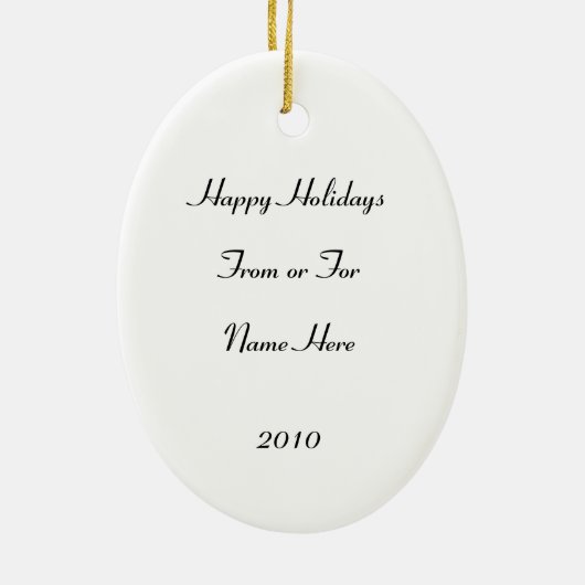 Feierliche Feiertage Keramikornament (Hinten)