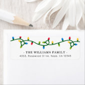 Feierliche Feiertage Lichter Weiße Rücksendeadress (Insitu)