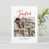 Feierliche Feiertage mit mehreren Fotos Feiertagskarte (Stehend Vorderseite)