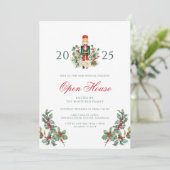 Feierliche Feiertage Nutcracker Open House Berries Einladung (Stehend Vorderseite)