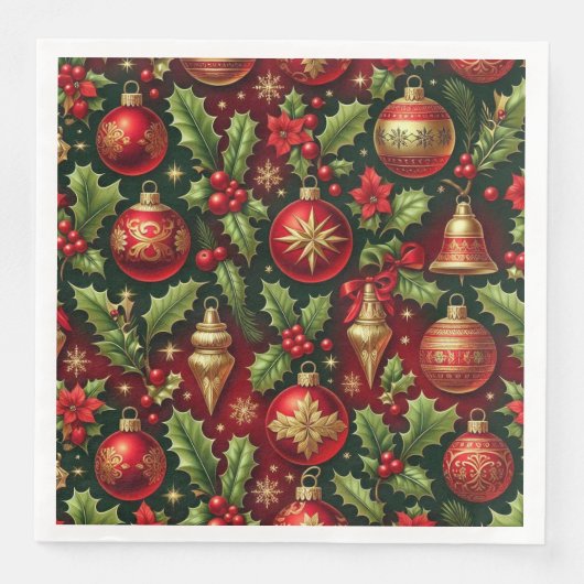 Feierliche Feiertage Papier Napkin Serviette (Vorderseite)