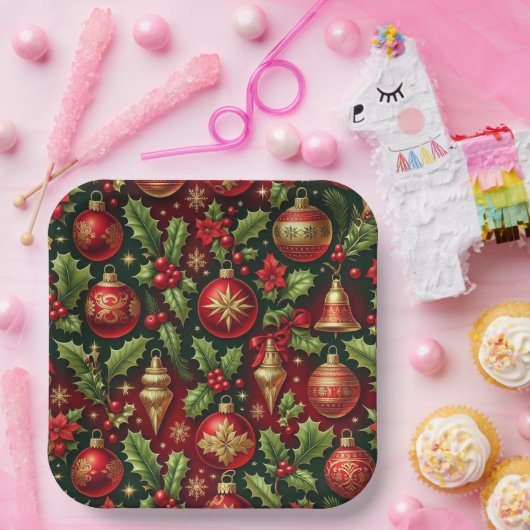 Feierliche Feiertage-Papierplatte Pappteller (Party)