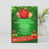 Feierliche Feiertage-Party-Fundraiser Einladung (Stehend Vorderseite)