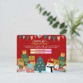 Feierliche Feiertage: Personalisierte Weihnachten Postkarte (Stehend Vorderseite)