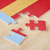 Feierliche Feiertage Pferd in Weihnachtsmannmütze Puzzle (Seite)