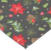 Feierliche Feiertage Poinsettia Tischdecke (Schrägansicht)