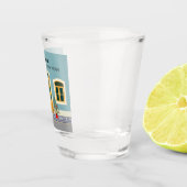 Feierliche Feiertage Portugiesisches Weihnachtshau Schnapsglas (Rechts)