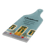 Feierliche Feiertage Portugiesisches Weihnachtshau Schneidebrett (Ecke)