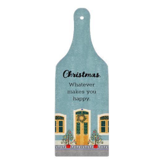 Feierliche Feiertage Portugiesisches Weihnachtshau Schneidebrett (Vorderseite)
