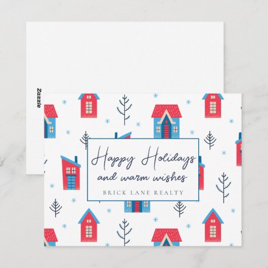 Feierliche Feiertage Realty Feiertagskarte (Vorne/Hinten)