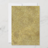 Feierliche Feiertage Red & Gold Glitzer Einladung (Rückseite)