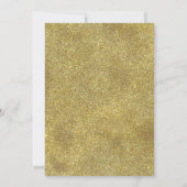 Feierliche Feiertage Red & Gold Glitzer Einladung (Rückseite)