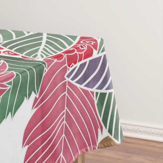 Feierliche Feiertage Rotes Rotes Rosa Herbst Holly Tischdecke (Beispiel)