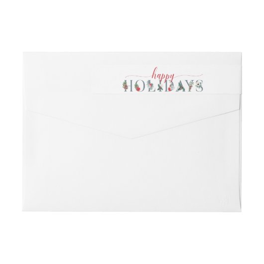 Feierliche Feiertage Rücksendeadresse (Rückseite)