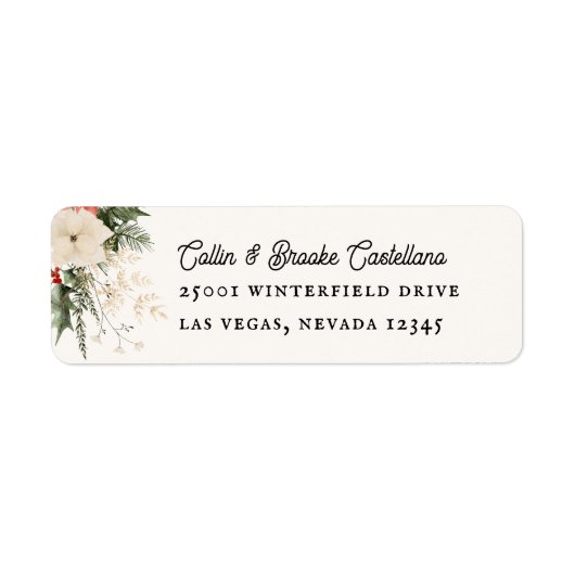 Feierliche Feiertage Rücksendeadresse (Vorne)