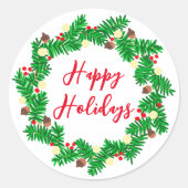 Feierliche Feiertage Runder Aufkleber (Vorderseite)