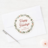 Feierliche Feiertage Runder Aufkleber (Umschlag)