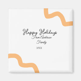 Feierliche Feiertage Schwarz-Orange-Datum Jahr Spi Magnet