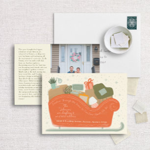 Feierliche Feiertage Sleighin' It Moving Ankündigu Feiertagskarte