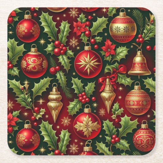 Feierliche Feiertage Untersetzer (Vorderseite)