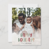 Feierliche Feiertage Vollvertikales Foto Feiertagskarte (Vorderseite)