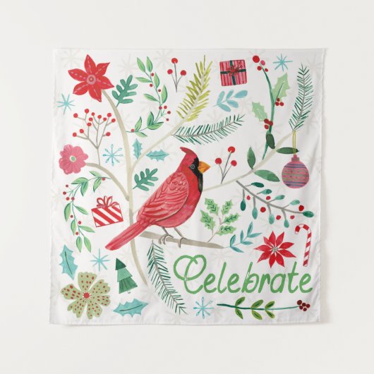 Feierliche Feiertage Wandteppich (Vorderseite (Horizontal))