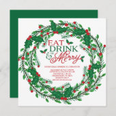 Feierliche Feiertage Weihnachtsfest Einladung (Vorne/Hinten)