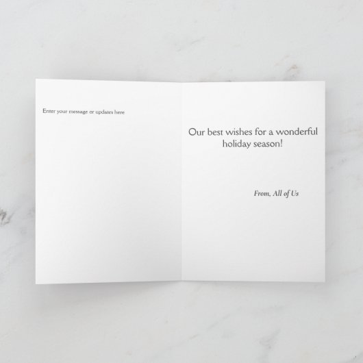 Feierliche Feiertage / Weihnachtskarte Dankeskarte (Innenseite)