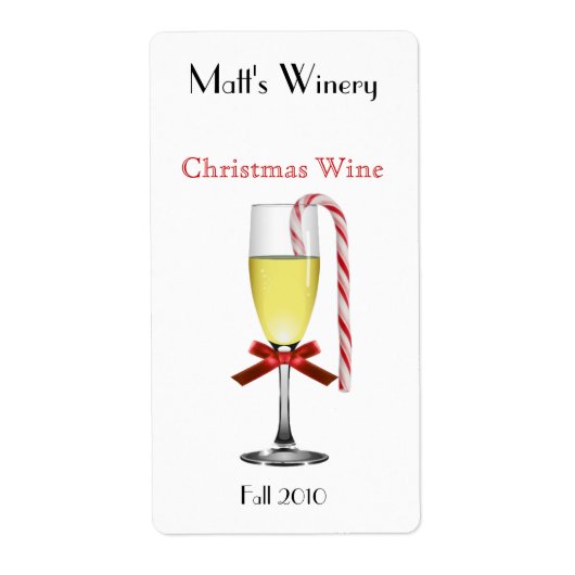 Feierliche Feiertage Weinmarken (Vorne)