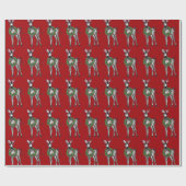 Feierliche Feiertage Zebra mit Holly-Kranz-Wrappin Geschenkpapier (Flach)
