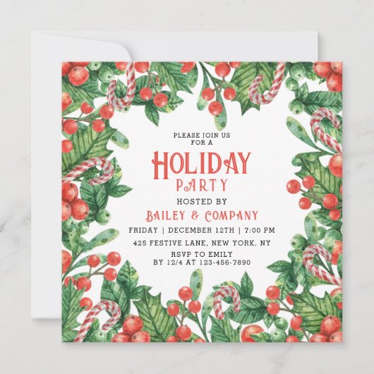 Feierliche Feiertagen Einladung (Vorderseite)