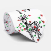 Feierliche Feiertagsgiraffe, rot-grüne Tinkelleuch Krawatte (Gerollt)