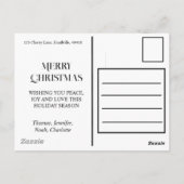 Feierliche Feiertagsgiraffen | Rotgrünes Tinklicht Postkarte (Rückseite)