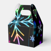 Feierliche Feiertagsschneeflocken, Frohe Weihnacht Geschenkschachtel (Rückseite)