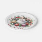 Feierliche Feline im Kraut 5 - Pappteller (Schrägansicht)