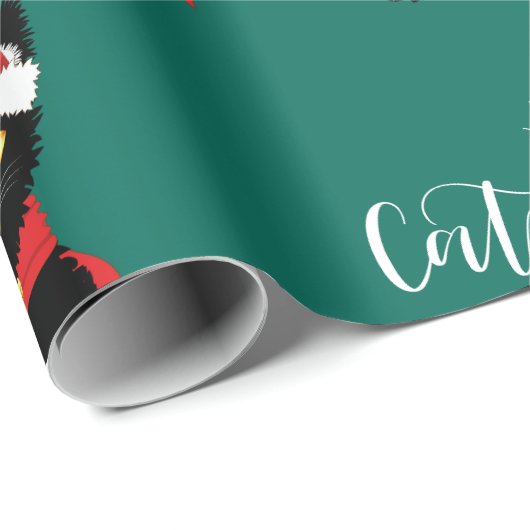 Feierliche Felines Geschenkpapier (Rolleneckpunkt)