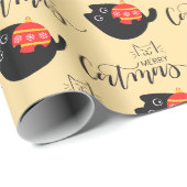 Feierliche Felines Geschenkpapier (Rolleneckpunkt)
